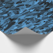 Abstraktes Muster Blau Geschenkpapier (Ecke)