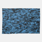 Abstraktes Muster Blau Geschirrtuch (Horizontal)