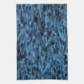 Abstraktes Muster Blau Geschirrtuch (Vertikal)