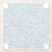 Abstraktes Muster Blau Glasuntersetzer (Rückseite)