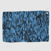 Abstraktes Muster Blau Golfhandtuch (Horizontal)