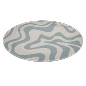 Abstraktes Muster Blau-Grau und Creme mit flüssige Schneidebrett (Ecke)