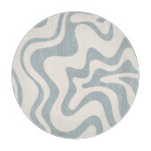 Abstraktes Muster Blau-Grau und Creme mit flüssige Schneidebrett (Vorderseite)