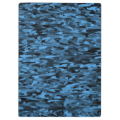 Abstraktes Muster Blau Klemmbrett (Rückseite)