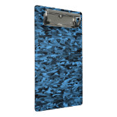 Abstraktes Muster Blau Mini Klemmbrett (Schrägansicht)
