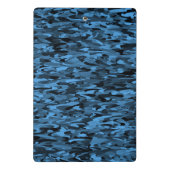 Abstraktes Muster Blau Mini Klemmbrett (Rückseite)