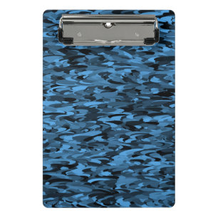 Abstraktes Muster Blau Mini Klemmbrett