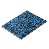 Abstraktes Muster Blau Notizblock (Linke Seite)