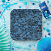 Abstraktes Muster Blau Pappteller (Party)