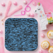 Abstraktes Muster Blau Pappteller (Party)