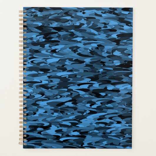Abstraktes Muster Blau Planer (Vorderseite)