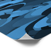 Abstraktes Muster Blau Poster (Ecke)