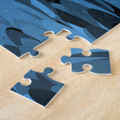 Abstraktes Muster Blau Puzzle (Seite)