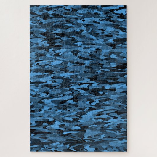 Abstraktes Muster Blau Puzzle (Vertikal)