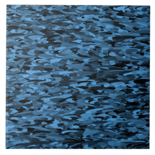 Abstraktes Muster Blau Schwarz Fliese