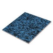 Abstraktes Muster Blau Schwarz Fliese (Seite)
