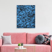 Abstraktes Muster Blau schwarz gesteppte Canvas dr Leinwanddruck (Insitu (Wohnzimmer))