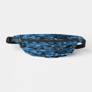 Abstraktes Muster Blau Schwarze Bauchtasche