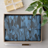 Abstraktes Muster Blau Seidenpapier (Geschenk)