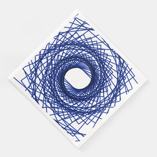 Abstraktes Muster - blau Serviette (Ecke)