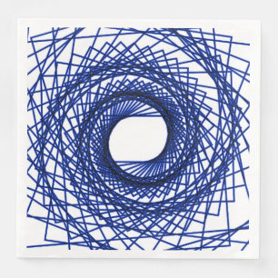 Abstraktes Muster - blau Serviette