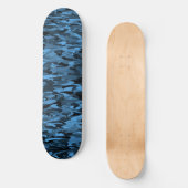 Abstraktes Muster Blau Skateboard (Vorderseite)