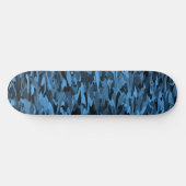 Abstraktes Muster Blau Skateboard (Horizontal)