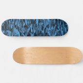 Abstraktes Muster Blau Skateboard (Horizontal)