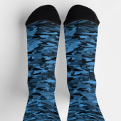 Abstraktes Muster Blau Socken (Oben)