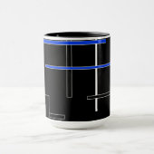 Abstraktes Muster - blau Tasse (Zentrum)