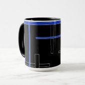 Abstraktes Muster - blau Tasse (Vorderseite Links)