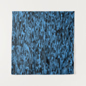 Abstraktes Muster Blau Wandteppich (Vorderseite (Horizontal))