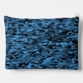 Abstraktes Muster Blau Zubehörtasche (Rückseite)