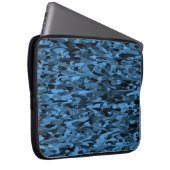 Abstraktes Muster Blue Black Electronics Bag Laptopschutzhülle (Vorne Rechts)