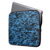 Abstraktes Muster Blue Black Electronics Bag Laptopschutzhülle (Vorderseite Links)