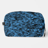Abstraktes Muster Blue Black Toilettebeutel Waschbeutel (Vorderseite)