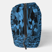 Abstraktes Muster Blue Black Toilettebeutel Waschbeutel (Rechts)