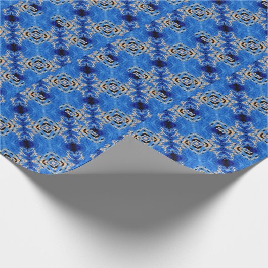 Abstraktes Muster, Blue Horizon, Geschenkpapier (Ecke)
