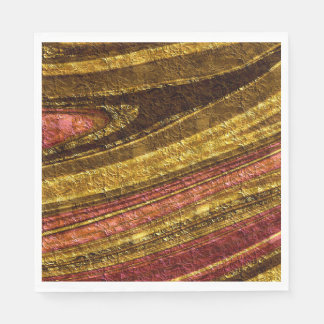 Abstraktes Muster, braun und gelb, Textur, rot Serviette