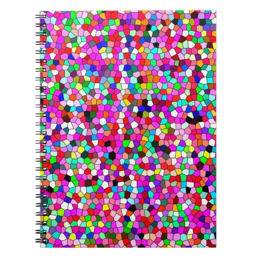 abstraktes Muster, bunte Mosaiktapete, Geomet Notizblock (Vorderseite)