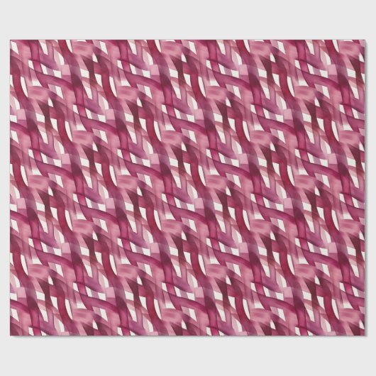 Abstraktes Muster Burgundy Geschenkpapier (Flach)