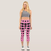 Abstraktes Muster Capri Leggings (Vorderseite)