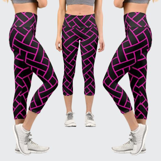 Abstraktes Muster Capri Leggings