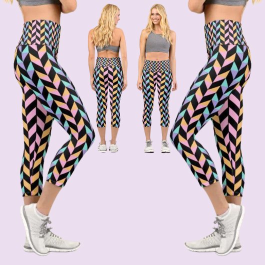 Abstraktes Muster Capri Leggings