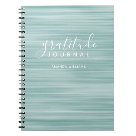 Abstraktes Muster Dankeschön Journal kann aquamari Notizblock (Vorderseite)