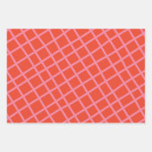 Abstraktes Muster der doppelten, roten Linien Geschenkpapier Set (Vorderseite)
