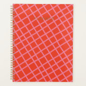 Abstraktes Muster der doppelten, roten Linien Planer (Vorderseite)