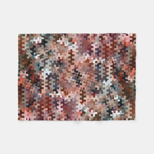 Abstraktes Muster der Erde Fleecedecke (Vorderseite (Horizontal))