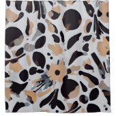 Abstraktes Muster der Erdtöne Duschvorhang (Vorderseite)