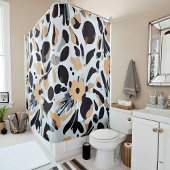 Abstraktes Muster der Erdtöne Duschvorhang